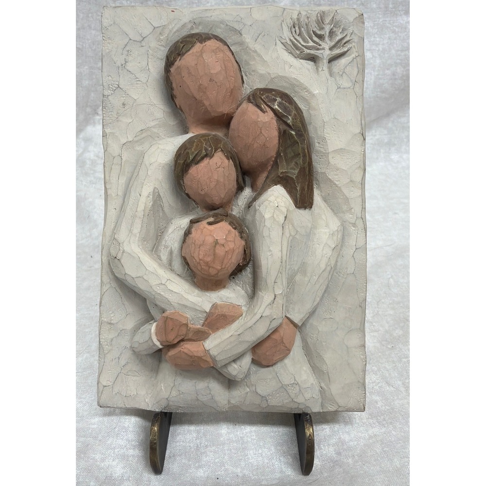 Willow Tree Family Plaque Susan Lordi Resin Wall Art with Stand 6x4